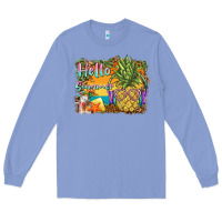 Colony Blue hello summer pineapple Long Sleeve Tee - BarkalooDesign