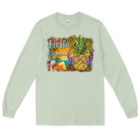 Matcha hello summer pineapple Long Sleeve Tee - BarkalooDesign