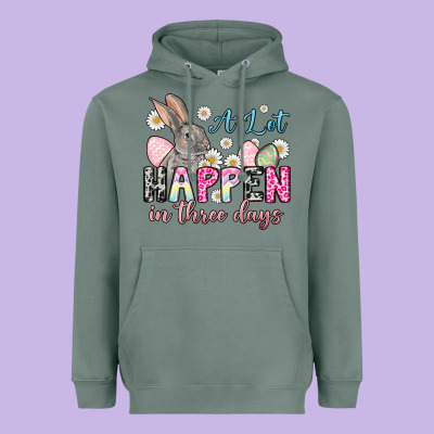 Easter Day A Lot Can Happen In Three Days Heavyweight Hoodie Designed By Oliviacreatesart