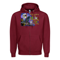 Burgundy something wicked this way comes Zipper Hoodie - CowGirlArtShop