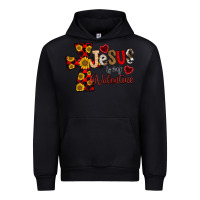 Black Jesus is My Valentine Cross Urban Hoodie - CowhideDigitalArt