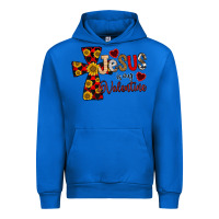 Cobalt Jesus is My Valentine Cross Urban Hoodie - CowhideDigitalArt