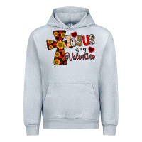 Heather Grey Jesus is My Valentine Cross Urban Hoodie - CowhideDigitalArt