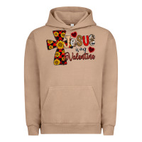 Pigment Burro Jesus is My Valentine Cross Urban Hoodie - CowhideDigitalArt