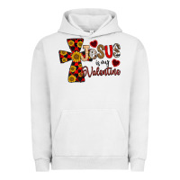 Pigment Lunar Rock Jesus is My Valentine Cross Urban Hoodie - CowhideDigitalArt