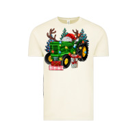 Vintage Arctic farm tractor christmas Vintage Tee - MaliasSmallBusiness