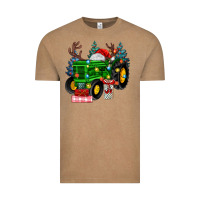 Farm Tractor Christmas Vintage Tee | Teevron