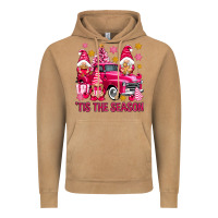 Vintage Camel Tis' the season pink Christmas gnomes truck Vintage Hoodie - NancyCooperArtShop