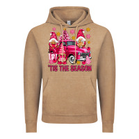 Vintage Coffee Tis' the season pink Christmas gnomes truck Vintage Hoodie - NancyCooperArtShop