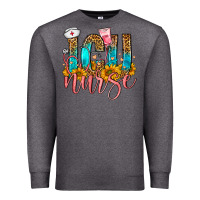 Charcoal Heather Western ICU Intensive Care Unit Nurse Premium Sweatshirt - FaDigitalArtStudio