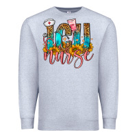 Heather Grey Western ICU Intensive Care Unit Nurse Premium Sweatshirt - FaDigitalArtStudio