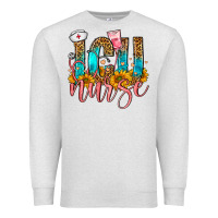 Oatmeal Heather Western ICU Intensive Care Unit Nurse Premium Sweatshirt - FaDigitalArtStudio