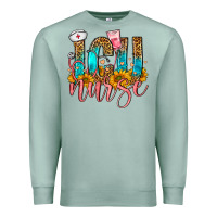 Seafoam Western ICU Intensive Care Unit Nurse Premium Sweatshirt - FaDigitalArtStudio