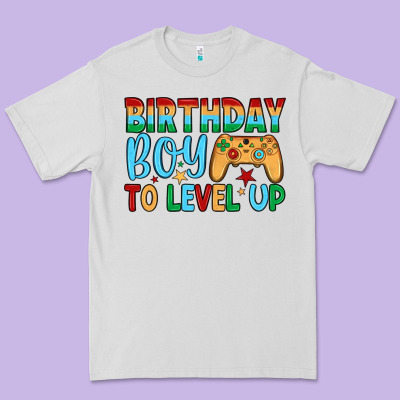 Birthday Boy To Level Up Premium Tee Designed By Jahusdesignshop