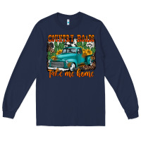 Navy country roads take me home old western truck Long Sleeve Tee - Jasminsmagicworld