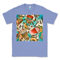 Colony Blue western indian coffee cups with aztec seamless pattern bbs Classic Tee - BundleAndBundleShop