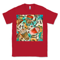 Red western indian coffee cups with aztec seamless pattern bbs Classic Tee - BundleAndBundleShop