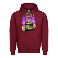 Burgundy just a bunch of hocus pocus Zipper Hoodie - CowGirlArtShop