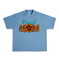 Pebble Blue Blessed Mom Urban Heavy Tee - BundleAndBundleShop