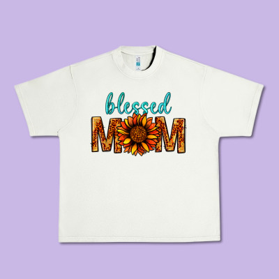 Blessed Mom Urban Heavy Tee Designed By Bundleandbundleshop