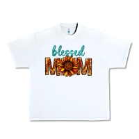 White Blessed Mom Urban Heavy Tee - BundleAndBundleShop