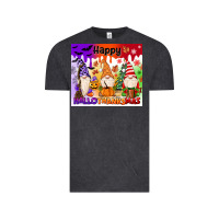 Happy Hallothanksmas Gnomies Vintage Tee | Teevron