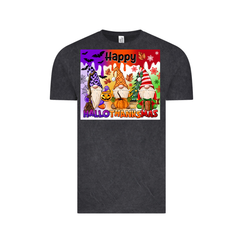 Happy Hallothanksmas Gnomies Vintage Tee by MaliasSmallBusiness | Teevron