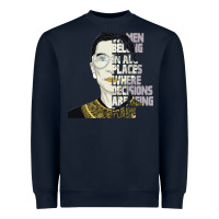 Navy RBG Ruth Bader Ginsburg Women Belong In All Places Heavyweight Sweatshirt - Bettercallsaul