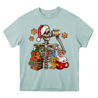 Arona christmas skeleton coffee Heavy Core Tee - Jasminsmagicworld