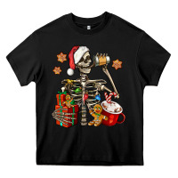 Black christmas skeleton coffee Heavy Core Tee - Jasminsmagicworld