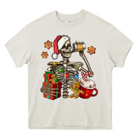 Christmas Skeleton Coffee Heavy Core Tee | Teevron