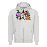 Dove Grey resting witch face Zipper Hoodie - CowGirlArtShop