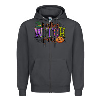 Smoke resting witch face Zipper Hoodie - CowGirlArtShop