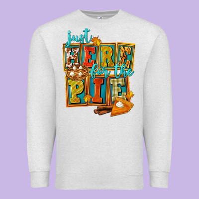 Just Here For The Pie Premium Sweatshirt Designed By Fadigitalartstudio
