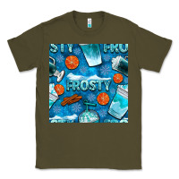 Army Green winter frosty coffee cups and snow seamless pattern bbs Classic Tee - BundleAndBundleShop