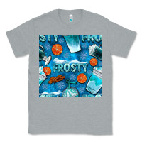 Heather Grey winter frosty coffee cups and snow seamless pattern bbs Classic Tee - BundleAndBundleShop