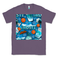 Lavender winter frosty coffee cups and snow seamless pattern bbs Classic Tee - BundleAndBundleShop