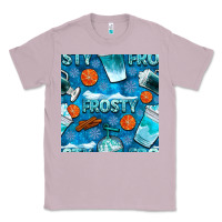 Lilac winter frosty coffee cups and snow seamless pattern bbs Classic Tee - BundleAndBundleShop