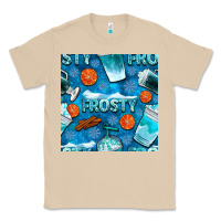 Mushroom winter frosty coffee cups and snow seamless pattern bbs Classic Tee - BundleAndBundleShop