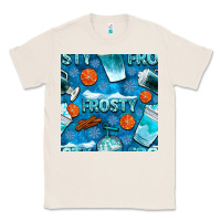 Natural winter frosty coffee cups and snow seamless pattern bbs Classic Tee - BundleAndBundleShop