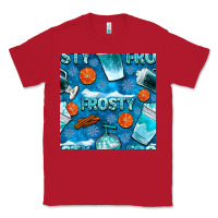 Red winter frosty coffee cups and snow seamless pattern bbs Classic Tee - BundleAndBundleShop