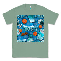 Sage winter frosty coffee cups and snow seamless pattern bbs Classic Tee - BundleAndBundleShop