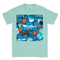 Seafoam winter frosty coffee cups and snow seamless pattern bbs Classic Tee - BundleAndBundleShop