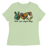 Matcha Peace Love Dorper Sheep Ladies Tee - LillyAllenDesigns