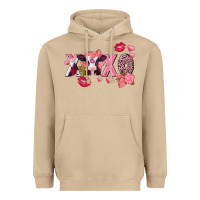 Xoxo Baby Cow Valentine's Day Heavyweight Hoodie | Teevron