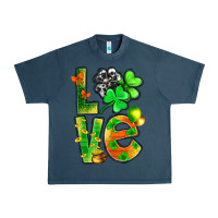 Midnight Navy St.Patrick Love With Clover Urban Heavy Tee - BundleAndBundleShop