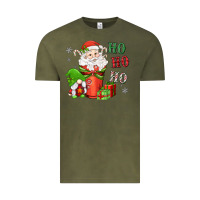 Vintage Olive ho ho ho gnome santa coffee cup Vintage Tee - MaliasSmallBusiness