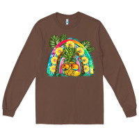 Chestnut pineapple rainbow Long Sleeve Tee - BarkalooDesign