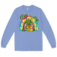 Colony Blue pineapple rainbow Long Sleeve Tee - BarkalooDesign