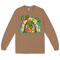 Toasted Coconut pineapple rainbow Long Sleeve Tee - BarkalooDesign